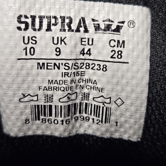 Supra Charcoal Canvas High-Top Sneakers - Picture 10 of 10